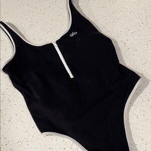 ALO Yoga Black and White Bodysuit